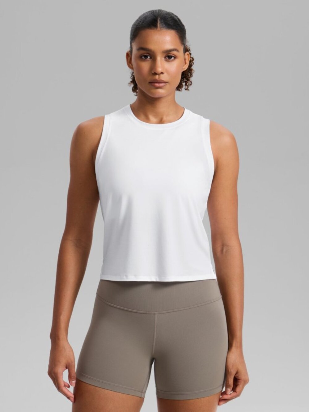 Quick Dry Crop Racerback Tank - Picture 2 of 5